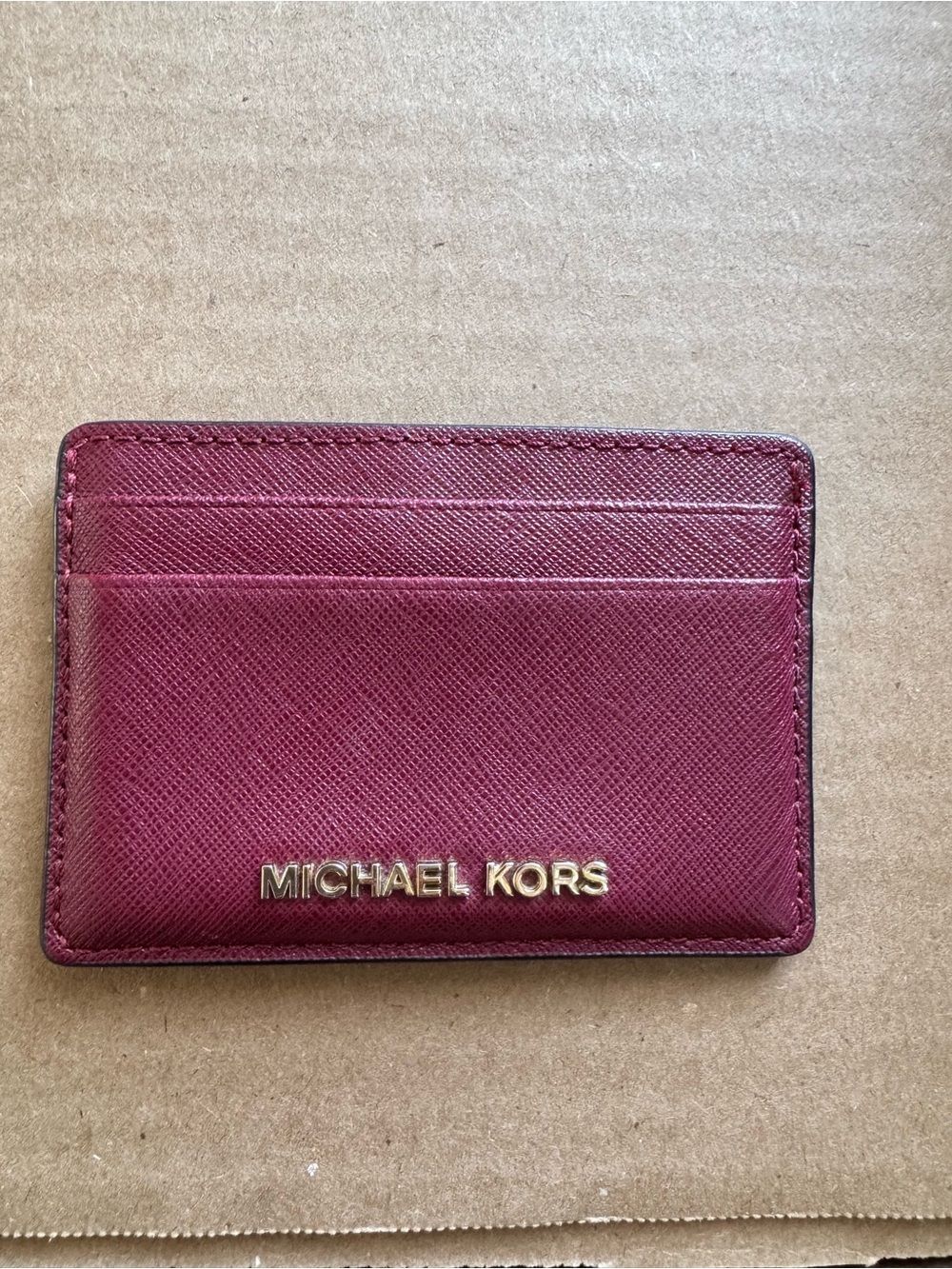 Michael Kors Women’s Burgundy Card Case Wallet